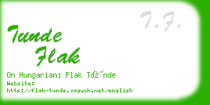 tunde flak business card